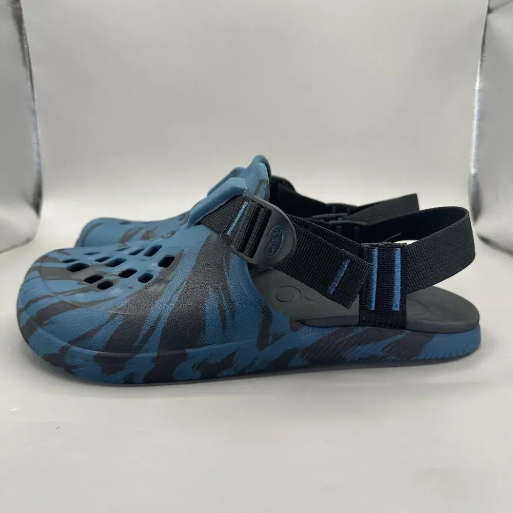 Chaco Chillos Closed Toe Sandals Clogs Mens Size 9 Blue Camo  Adjustable Strap